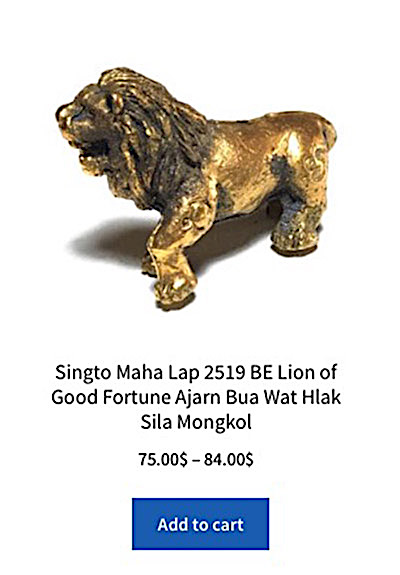 Click to Buy Singto Maha Lap Amulet Ajarn Bua 2519 BE