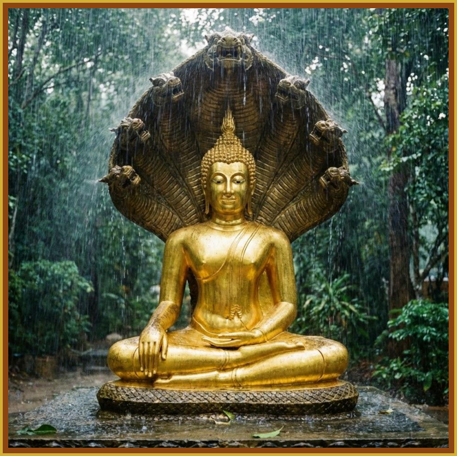 Golden Pra Nakprok Buddha Sukhothai Era